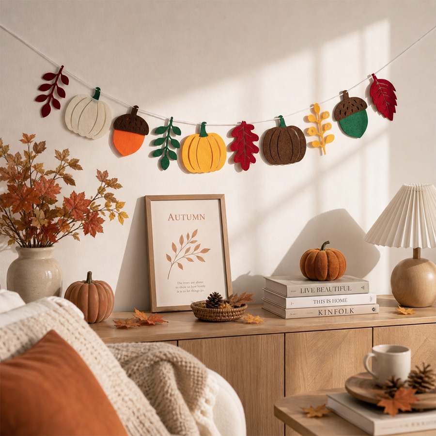 Autumn Pumpkin Leaves Flag Har - Home Textiles Usa 评论和价格