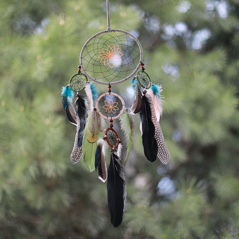 Vintage Multi-Circle Feather D - Home Textiles Usa 评论和价格